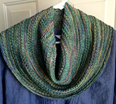 Xenia by Hilary Smith Callis textured striped cowl