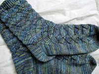 Socks, Sox, Malabrigo Arroyo Yarn, color 416  indiecita