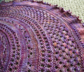 Summer Flies knitted wrap free knitting pattern; Malabrigo Silky Merino Yarn, color 850 archangel