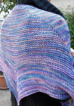 knitted wrap shawl; Malabrigo Silky Merino Yarn, color 436 Atardecer