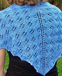 handknit shawl using malabrigo silky merino color azul azul