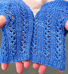 handknit gloves using malabrigo silky merino color azul azul