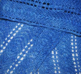 handknit scarf using malabrigo silky merino color azul azul