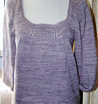 Buttercup Pullover raglan sweater with lace edging free knitting pattern