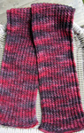knitted scarf; Malabrigo Silky Merino Yarn, color 869 cumparsita
