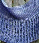 handknit shawl; Malabrigo Silky Merino Yarn color 414 london sky