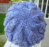 handknit tam, cap, hat; Malabrigo Silky Merino Yarn color 414 london sky