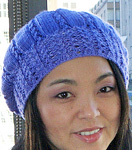 knitted hat, cap; Malabrigo Silky Merino Yarn, color 420 light hiacynth