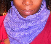 knitted kerchief;  Malabrigo Silky Merino Yarn, color 420 light hiacynth
