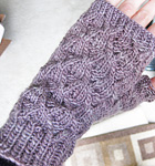 fingerless mittens, gloves; Malabrigo Silky Merino Yarn, color 425 madre perla