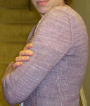 knitted sweater; Malabrigo Silky Merino Yarn, color 425 madre perla