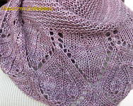 knitted scarf; Malabrigo Silky Merino Yarn, color 425 madre perla