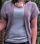 knitted shrug; Malabrigo Silky Merino Yarn, color 425 madre perla