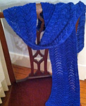 knitted wrap, shawl;