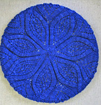 knitted tam, hat; Malabrigo Silky Merino Yarn, color 415 matisse blue