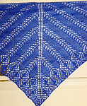 Lacey shawl, wrap; Malabrigo Silky Merino Yarn, color 415 matisse blue