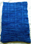 knitted scarf; Malabrigo Silky Merino Yarn, color 415 matisse blue