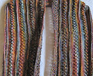 handknit cowl neck scarf; Malabrigo Silky Merino Yarn color piedras 862
