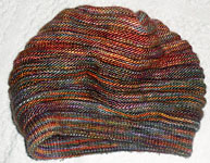 handknit hat, cap, beret; Malabrigo Silky Merino Yarn color piedras 862