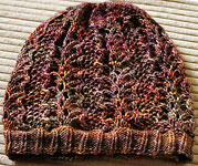 handknit hat, cap, beret; Malabrigo Silky Merino Yarn color piedras 862