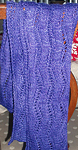 knitted ribbed scarf; Malabrigo Silky Merino Yarn, color 30 purple mystery