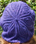 knitted tam, beret, hat; Malabrigo Silky Merino Yarn, color 30 purple mystery