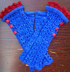 Mittens, gloves; Malabrigo Silky Merino Yarn, color 611 ravelry red