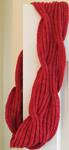 Knitted Cowl; Malabrigo Silky Merino Yarn, color 611 ravelry red