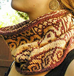 handknit cowl neck scarf, neckwarmer; ;