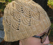 handknit hat, tam, beret ; Malabrigo Silky Merino Yarn color 431 tatami