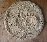 handknit hat, tam, beret ; Malabrigo Silky Merino Yarn color 431 tatami