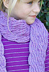 Malabrigo Silky Merino yarn color wisteria chidls scarf