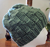 hand knit cap, hat; Malabrigo Merino Worsted Yarn, color 506 mint