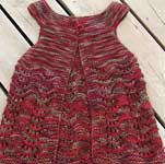 handknit child's sleeveless dress; Malabrigo Merino Worsted Yarn color stonechat