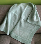 Baby Blanket;Malabrgo Merino Worsted yarn, color 83 water green