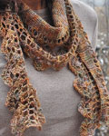 Malabrigo Silkpaca Yarn color piedras knit lace scarf