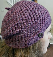 Malabrigo Alpaca & Silk Silkpaca Yarn color abril hand knit hat/cap