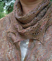 Malabrigo Alpaca & Silk Silkpaca Yarn color piedras lace knit scarf/shawl