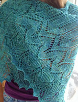 Malabrigo Alpaca & Silk Silkpaca Yarn color solis lace knit scarf/shawl