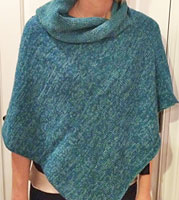 Malabrigo Alpaca & Silk Silkpaca Yarn color solis knit poncho
