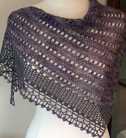 Malabrigo Alpaca & Silk Silkpaca Yarn color zarzamora lace kknit scarf/shawl