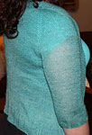 Malabrigo Silkpaca Yarn color solis knit short sleeved sweater