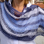 Handknit lace scarf pattern Aerea by Anthony Casalena