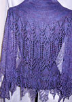 Handknit lace shawl Snow Angel by Boo Knits