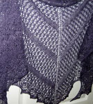 Malabrigo Silkpaca Yarn color violetas knit lace shawl