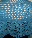 Afternoon Tea lace shawl by Helen Stewart in bobby blue
