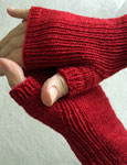 Malabrigo Sock Yarn color ravelry red knit gloves