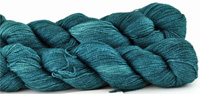 Malabrigo Silkpaca Yarn color teal feather