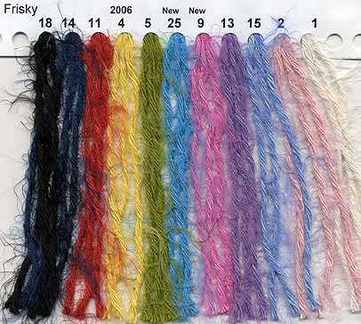 Reynolds Frisky knitting yarn color card