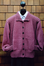 Mari Sweaters Cabled Panel Jacket